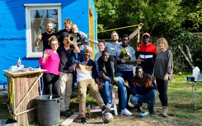 Equipe bénévole de EKO! à Marseille pour le projet Low Tech & Réfugiés