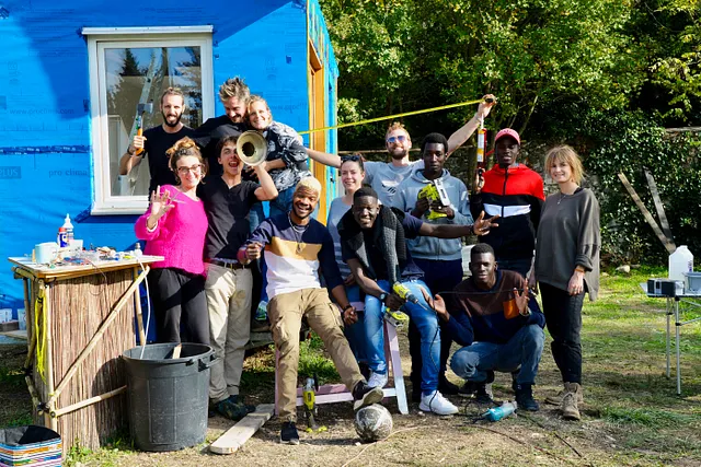 Equipe bénévole de EKO! à Marseille pour le projet Low Tech & Réfugiés