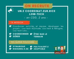 on recrute un.e coordinateur.ice low-tech