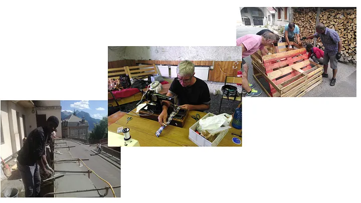 Ateliers low-tech (couture, réparation vélo, menuiserie, etc.) avec EKO! à Briançon en 2021