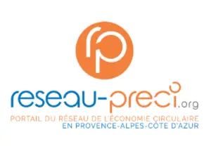Logo Reseau-preci, prix Coup de cœur du public au Prix Initiatives Circulaires du réseau PRECI par l'association EKO! en 2025 pour son projet Low-tech & Réfugiés.