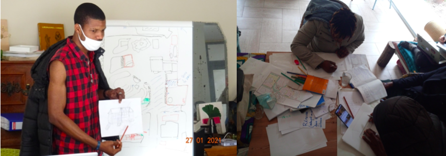 Les participant·e·s de la formation à la permaculture 2021 organisée par EKO! en pleine conception